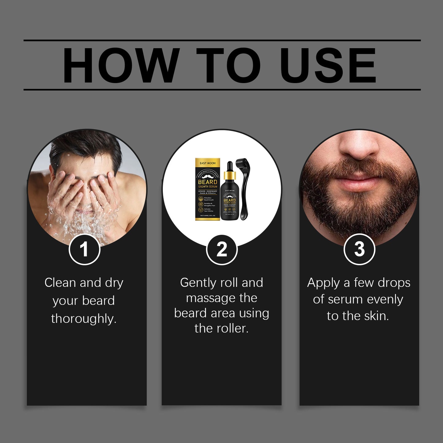 East Moon Men's Beard Care Oil,