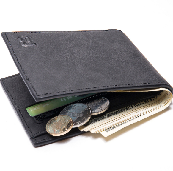 Men Wallets Mens Wallet with Coin Bag Zipper Small Money Purses New Design Dollar Slim Purse Money Clip Wallet