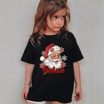 Combed Cotton New Christmas Tshirt Children