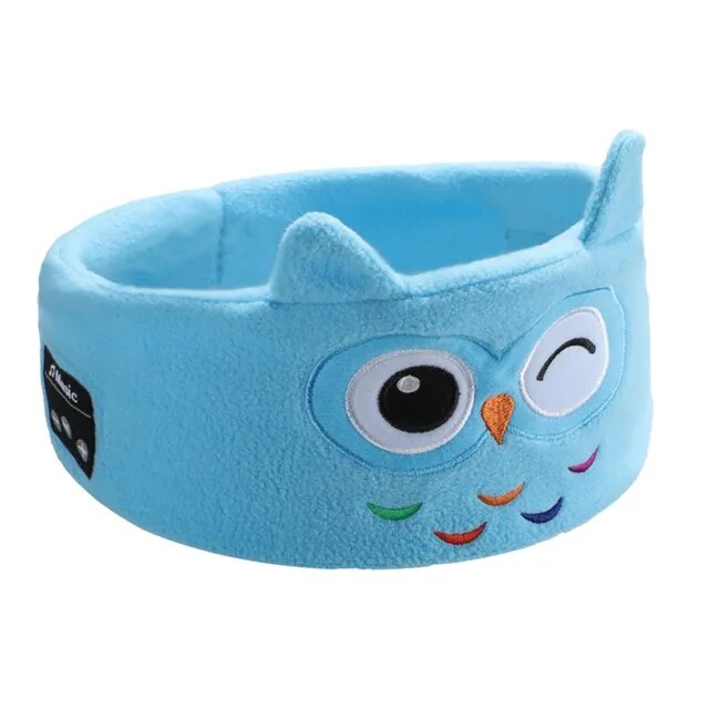 Soft Elastic Comfortable Wireless Music Earphones Kids Animal Sleeping Headphones Eye Mask Bluetooth V5.0 Headphones Headband
