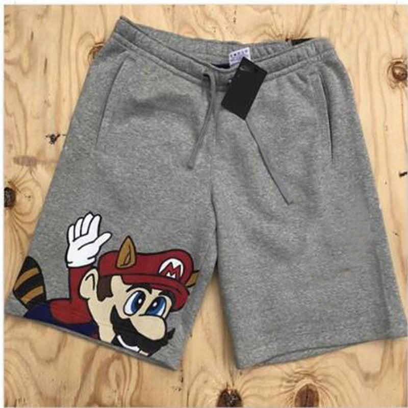 New American Fashion Brand Co branded Shorts for Mens Summer Leisure Sports Pure Cotton Large Quarter Beach Pants