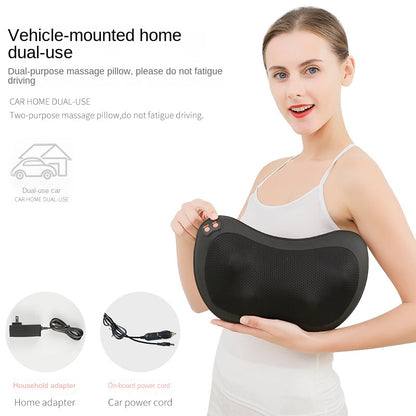 Electric Cervical Massage Pillow for Home and Car, Multi-Functional Shiatsu Massager for Back, Waist, Neck and Shoulder