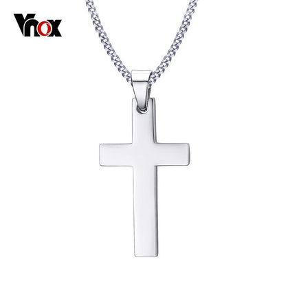 VNOX Classic Mens Cross Pendant Necklace 24