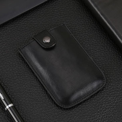 Crazy Horse PU Leather Men Slim RFID Card Holders ID Cash Cardholder Stack Up Pull Out Mini Cascading Wallet Purses