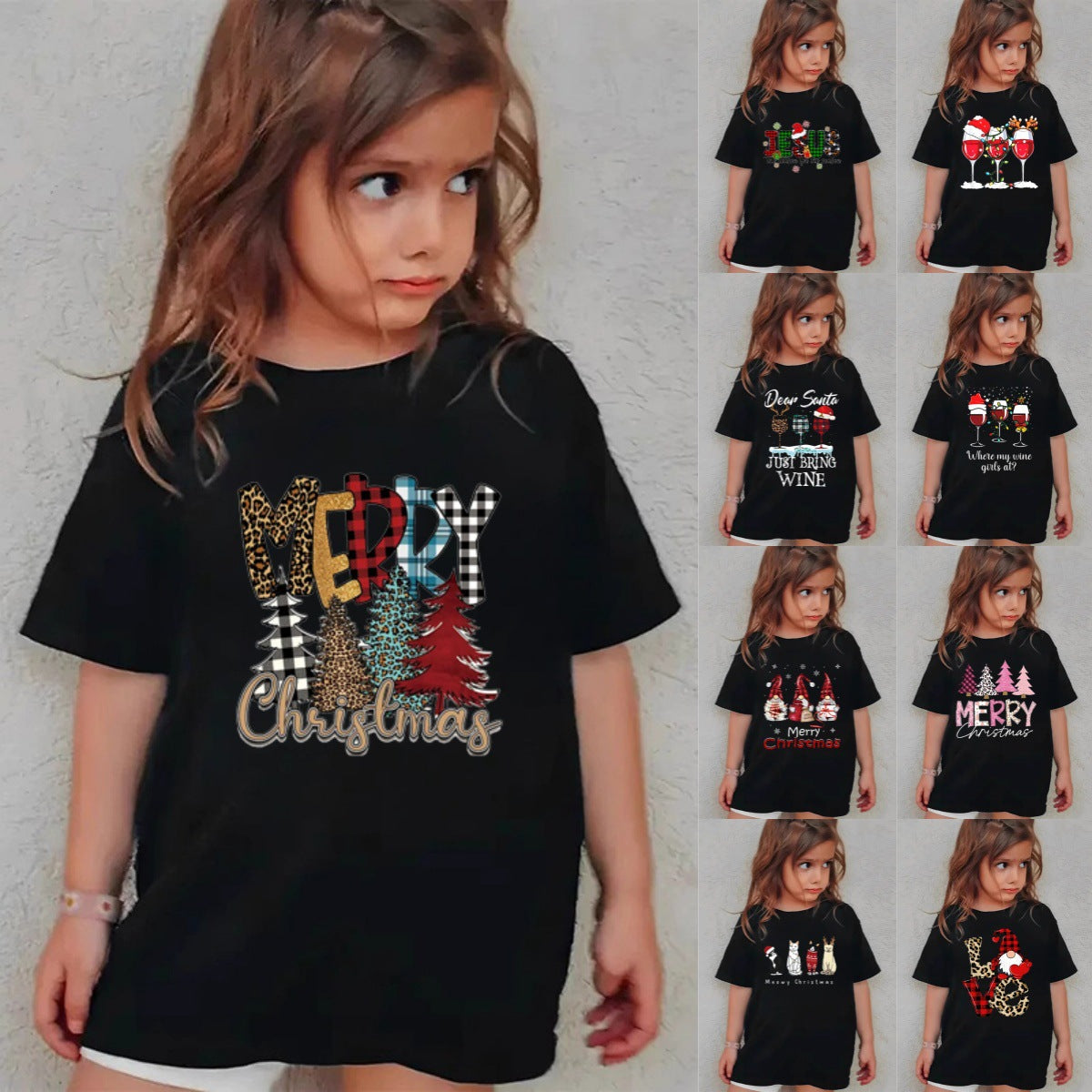 Combed Cotton New Christmas Tshirt Children
