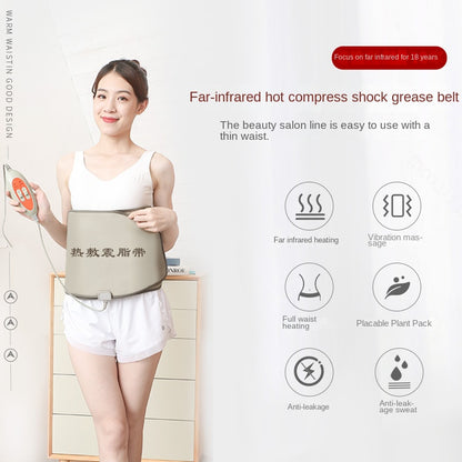 Heat Therapy Fat Burning Belt Lazy Heat Wrap Abdominal Waist Fat Shaker Far Infrared Electric Vibration Massage Sweat-Inducing Heating Waist Belt