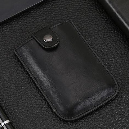 Crazy Horse PU Leather Men Slim RFID Card Holders ID Cash Cardholder Stack Up Pull Out Mini Cascading Wallet Purses