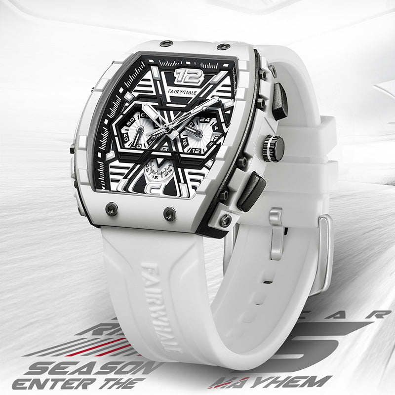 Mens multifunctional casual quartz wristwatch
