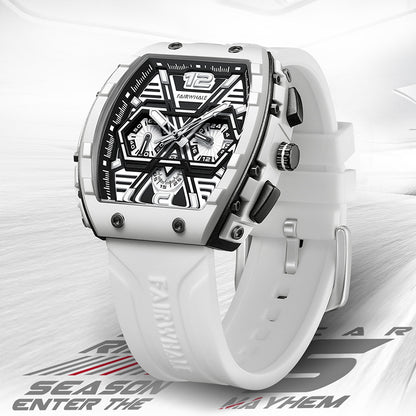 Mens multifunctional casual quartz wristwatch