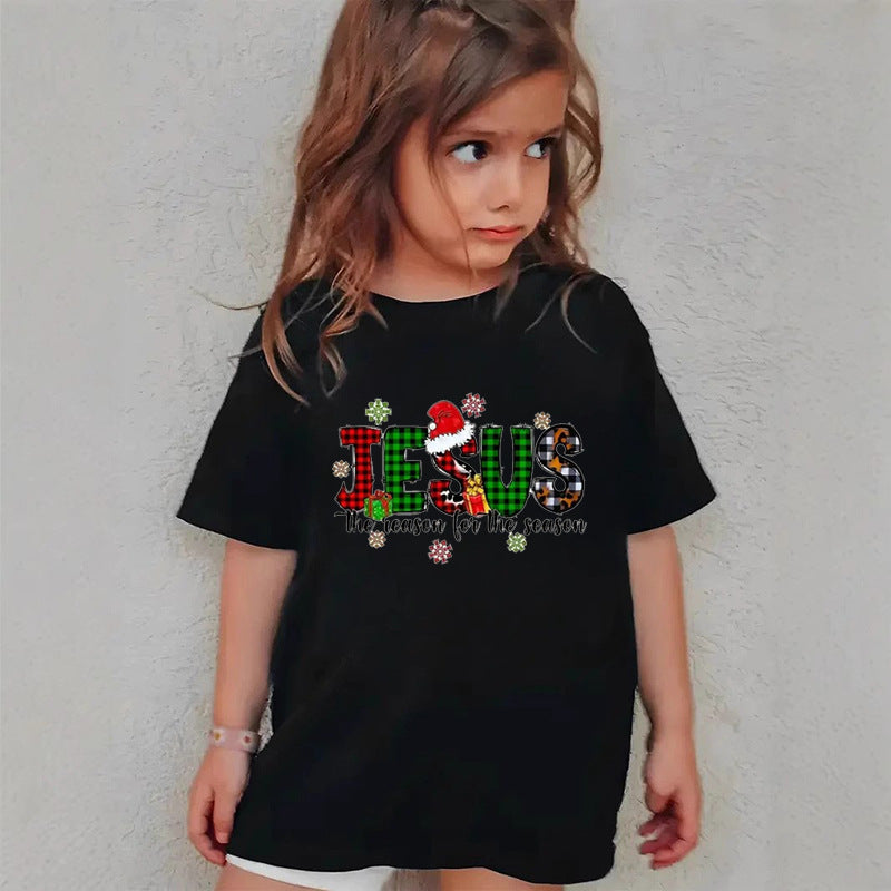 Combed Cotton New Christmas Tshirt Children