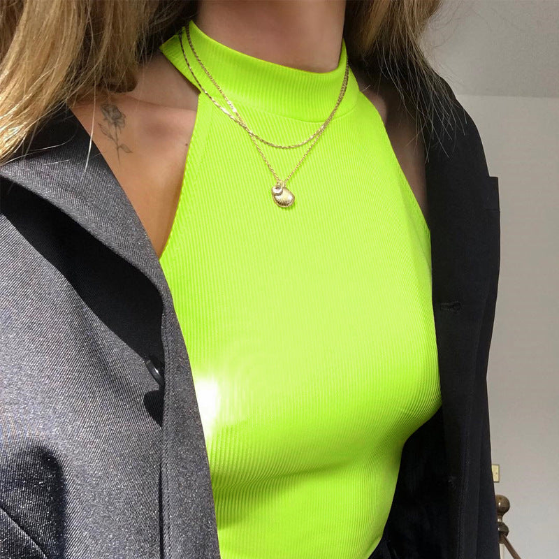 Slim fit sleeveless high slit jumpsuit women