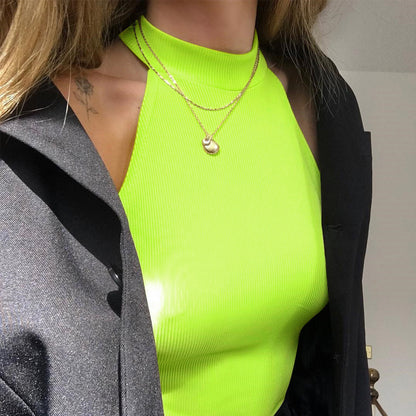 Slim fit sleeveless high slit jumpsuit women