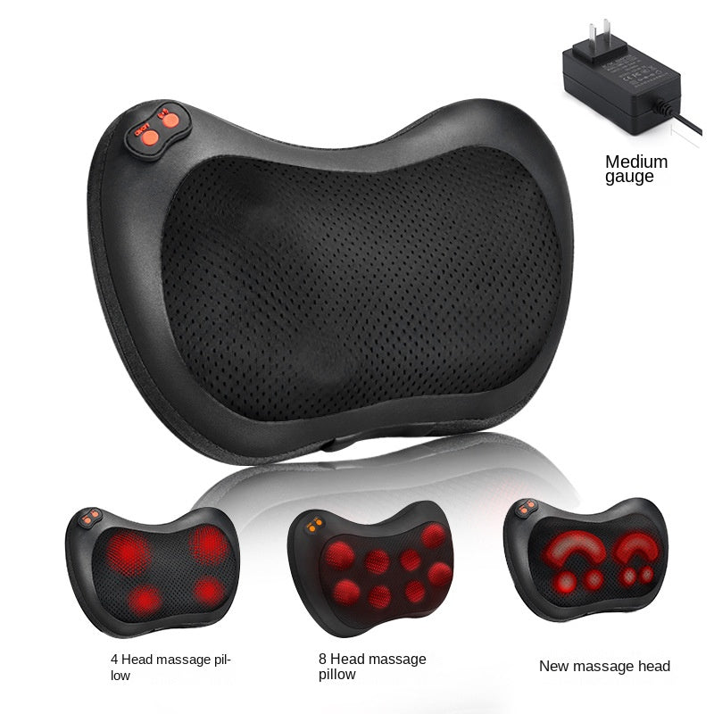 Electric Cervical Massage Pillow for Home and Car, Multi-Functional Shiatsu Massager for Back, Waist, Neck and Shoulder