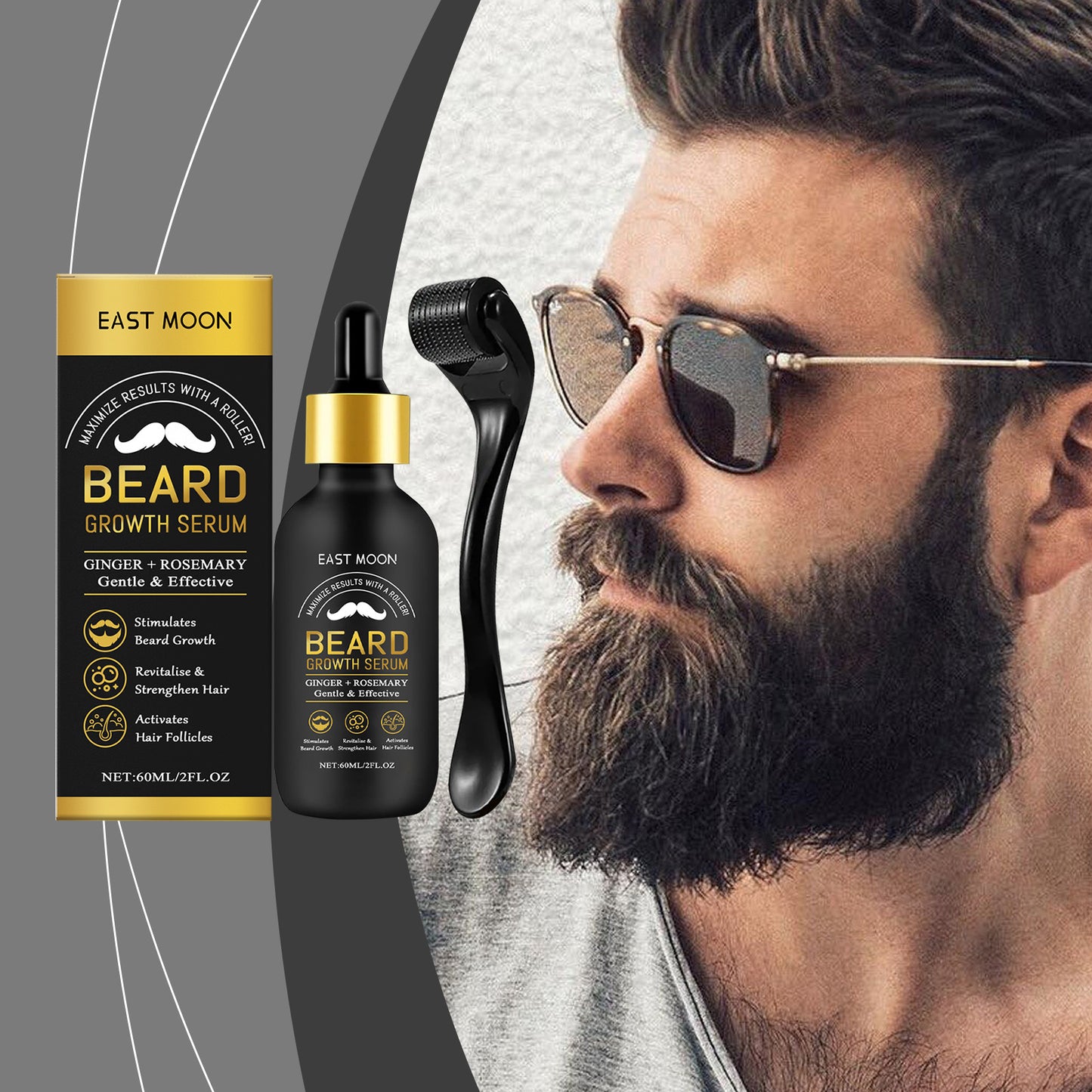 East Moon Men's Beard Care Oil,
