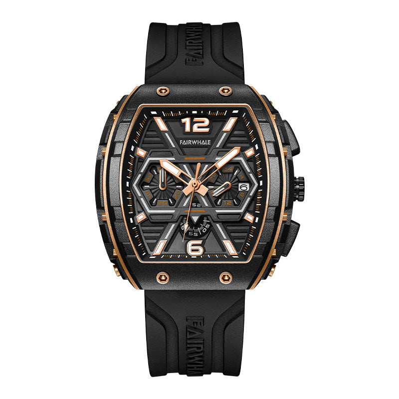 Mens multifunctional casual quartz wristwatch