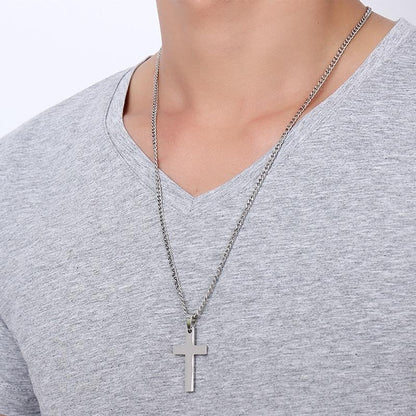 VNOX Classic Mens Cross Pendant Necklace 24