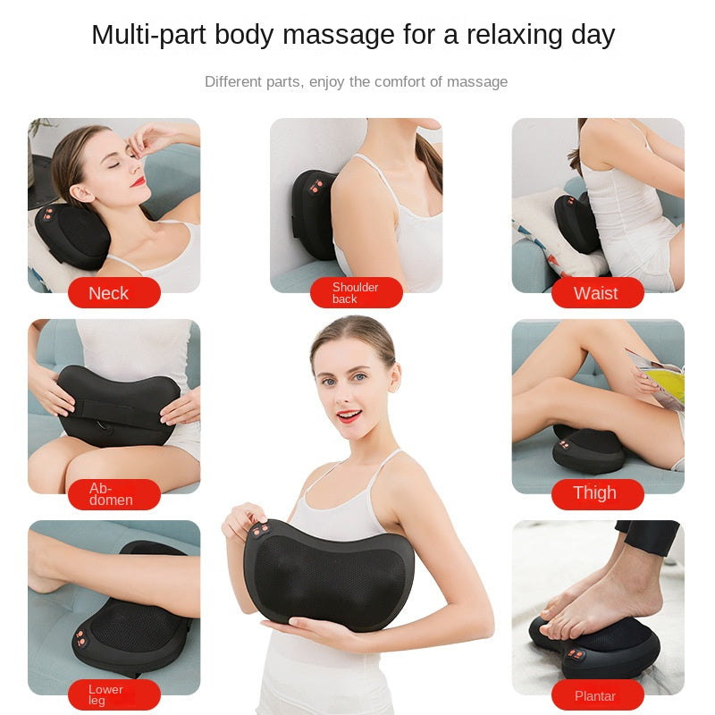 Electric Cervical Massage Pillow for Home and Car, Multi-Functional Shiatsu Massager for Back, Waist, Neck and Shoulder